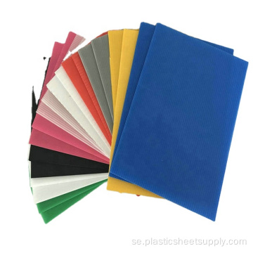 Korrugerad plast / ihålig PP för silkscreentryck PP Coroplast Sheet 100% Virgin Material Advertising High Surface Hardness